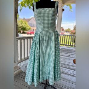 Free People Sammi flaired Gingham  Dress